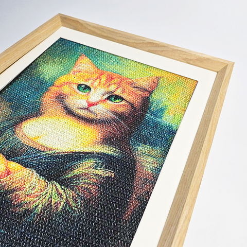 Meowna Lisa Cat Scratching Portrait