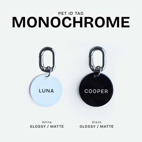 Monochrome Series Pet ID Tag