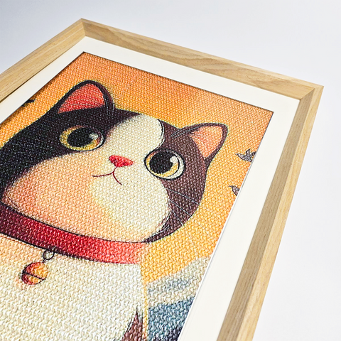 Cartoon Cat Scratching Portrait